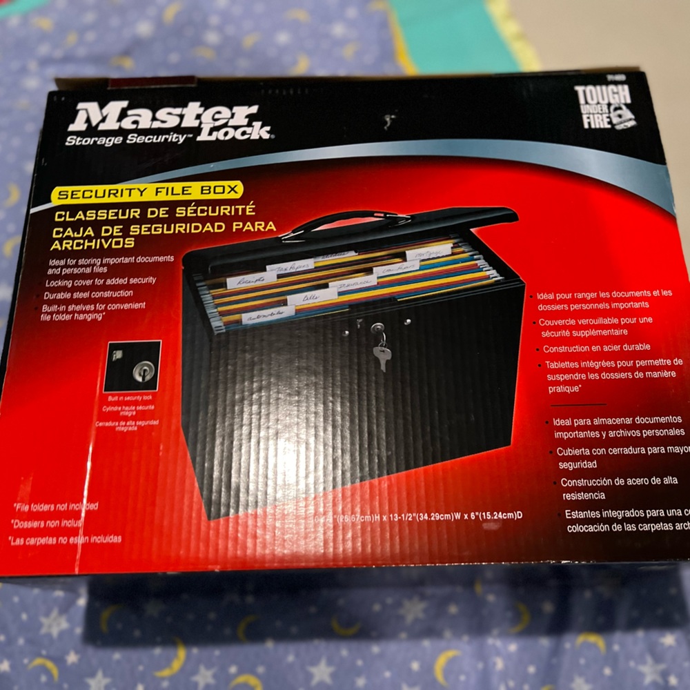 Master lock security file box